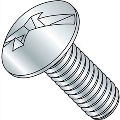 6-32 x 3" Machine Screw - Truss Head - Phillips/Slotted - Steel - Zinc CR+3 - FT - UNC - Pkg of 100