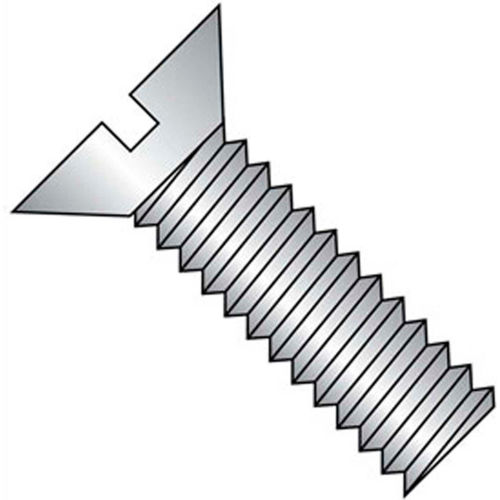 5/16-18 x 5-1/2" Machine Screw - Flat Head - Slotted - Steel - Zinc CR+3 - FT - 100 Pk - BBI 580792