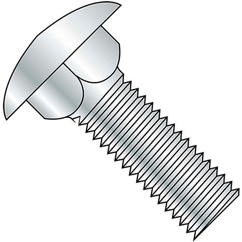3/8-16 x 1-3/4&quot; Carriage Bolt - Round Head - 18-8 Stainless Steel - UNC - Pkg of 100