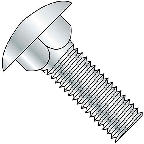 3/8-16 x 4" Carriage Bolt - Round Head - 18-8 Stainless Steel - UNC - Pkg of 50