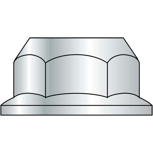 Serrated Hex Flange Nut - 3/8-16 - Zinc CR+3 - Case Hardened Steel - UNC - Pkg of 100 - BBI 857260