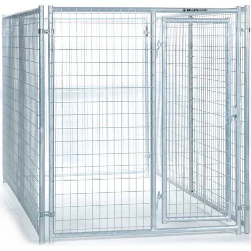 Lucky Dog Uptown Dog Welded Wire Kennel With Cover 4' x 4' x 6' Black