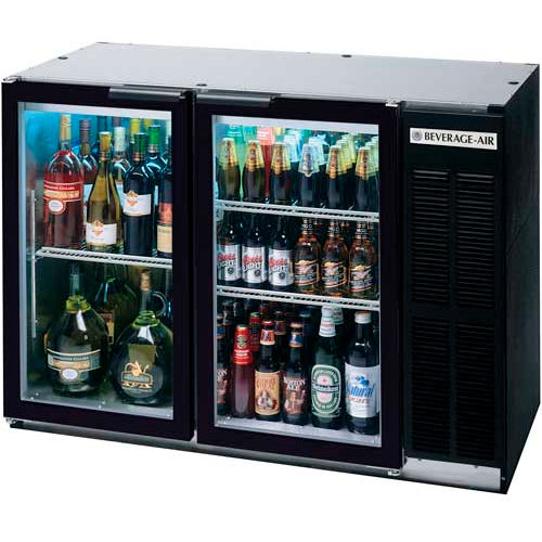 Glass Door Back Bar Refrigerator BB-G Series, 48"W - BB48HC-1-G-B