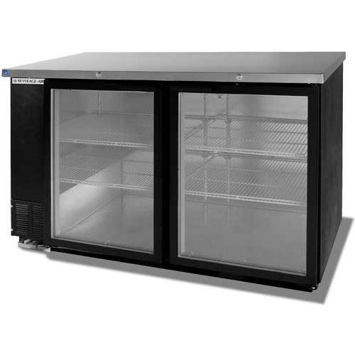 Glass Door Back Bar Refrigerator BB-G Series, 59"W - BB58HC-1-G-B