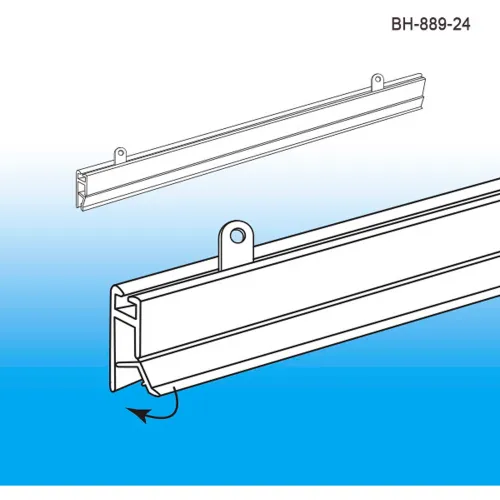 Grip Tite Banner Hangers, 24L x 1/2W, Clear - Pkg Qty 10