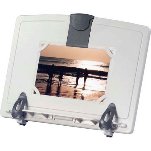 Aidata Book and Copy Desktop Stand, Platinum