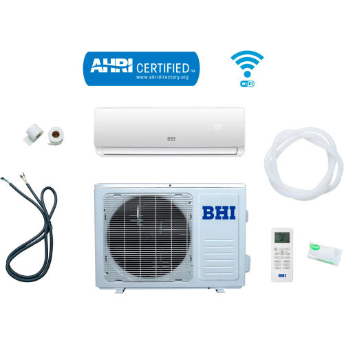 BHI Ductless Mini Split AC W/ Outdoor Heat Belt, Wifi Enabled, 12,000 ...