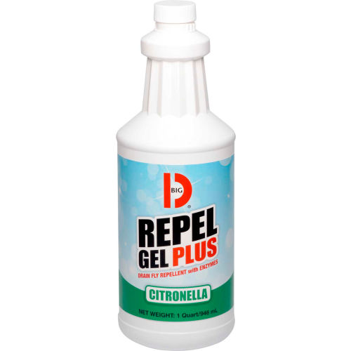 Big D Repel Gel Plus Drain Fly Repellent, Quart Bottle, 12 Bottles - 051500