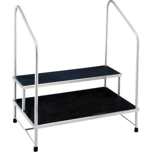 Blickman Step Stool 7764 HR 24" x 36" Double Step and Handrails MRI Safe