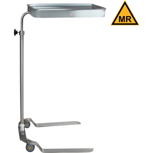 Blickman MRI Safe Newark Mayo Stand, Stainless Steel, 125/8"L x 191/8