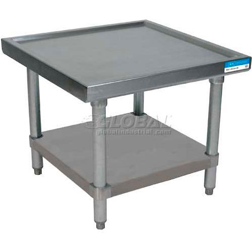 BK Resources Machine Stand W/ Galvanized Steel Shelf, 14 Ga 304 Stainless Steel Top, 30"W x 24"D