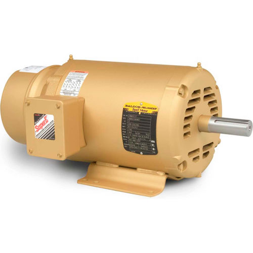 Baldor-Reliance Brake Motor, EBM3248T, 3 Phase, 208-230/460 Volts, 5 HP, 1750 RPM, OPEN, 184T Frame