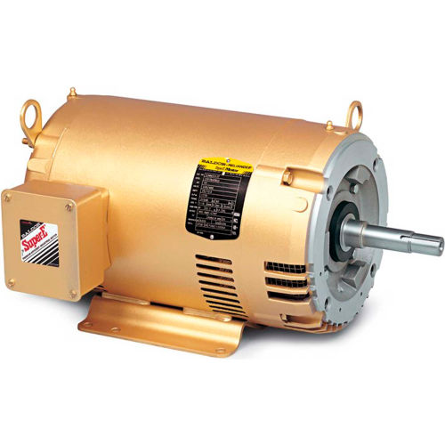 Baldor-Reliance Pump Motor, EJMM3218T-G, 3 Phase, 5 HP, 208-230/460 V, 1800 RPM, 60 HZ, ODP, 184JM