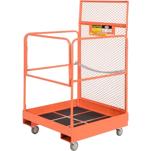 Vestil WP 4848 CA 84B Steel Work Platform With Poly Casters   Material