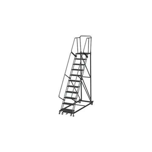 11 Step Heavy Duty Steel Rolling Safety Ladder, Heavy Duty Serrated ...