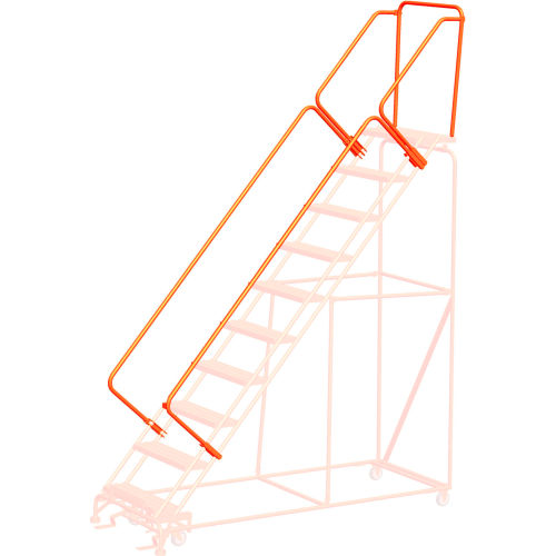 CAL-OSHA 42" Handrail Kit for 10 to 15 Steps - Orange - CAL-O-10-15 STEPS
