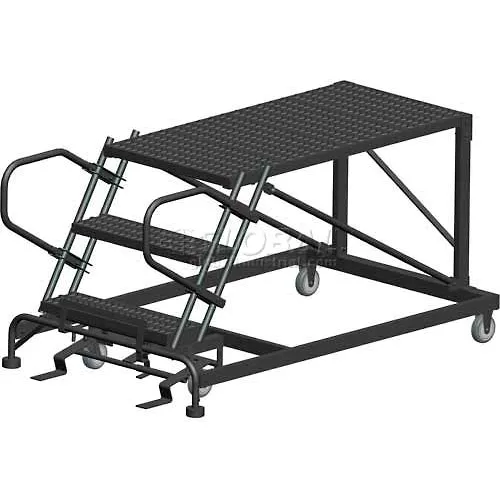 3 Step Heavy Duty Steel Mobile Work Platform - 24