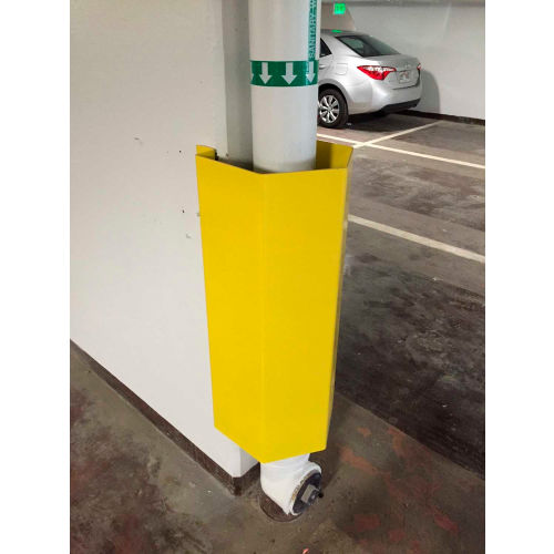 Bluff® WallMounted Pipe Guard 36" Tall, Safety Yellow, Protects 8" Pipe