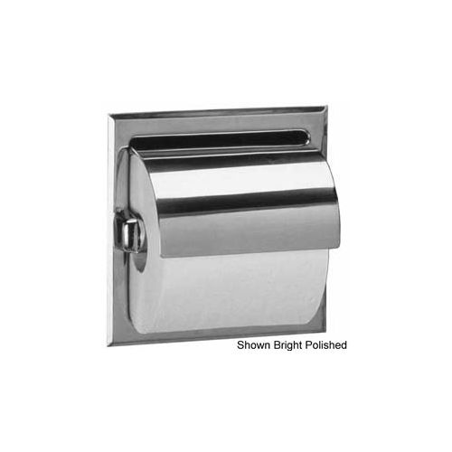 Bobrick&#174; 600 Series Recessed Single Tissue Dispenser w/ Hood - Satin - B6697