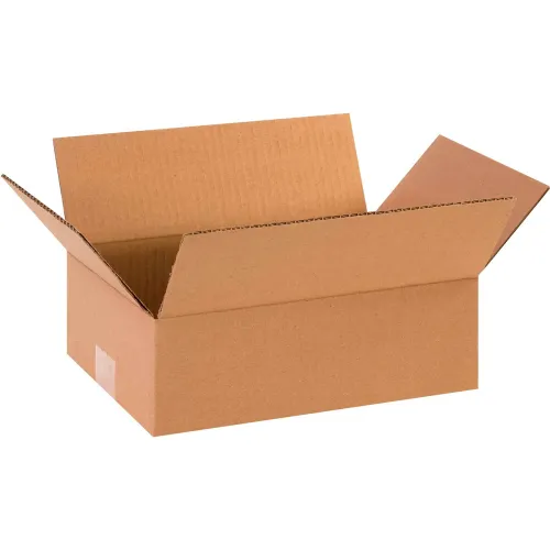 Global Industrial™ Flat Cardboard Corrugated Boxes, 12"L x 8"W x 4"H, Kraft - Pkg Qty 25