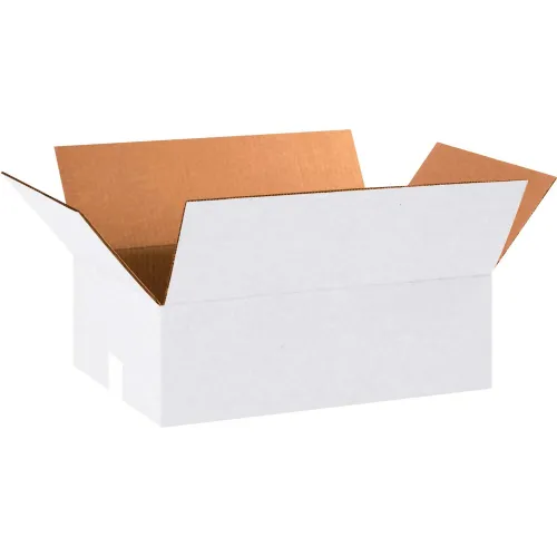Global Industrial™ Cardboard Corrugated Boxes, 18"L x 12"W x 6"H, White - Pkg Qty 25