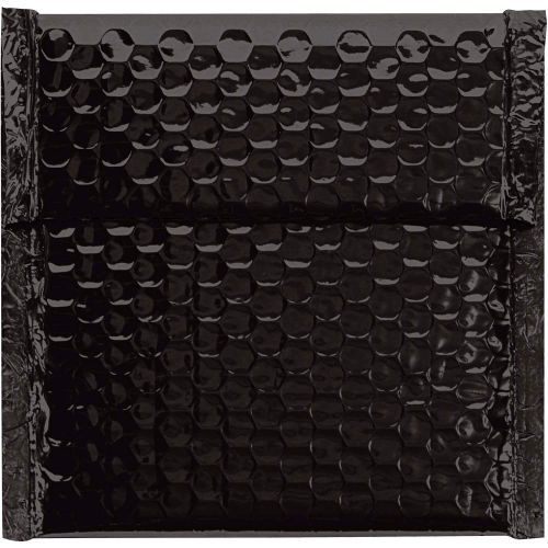 Global Industrial&#153; Glamour Bubble Mailers, 7&quot;W x 6-3/4&quot;L, Black, 72/Pack