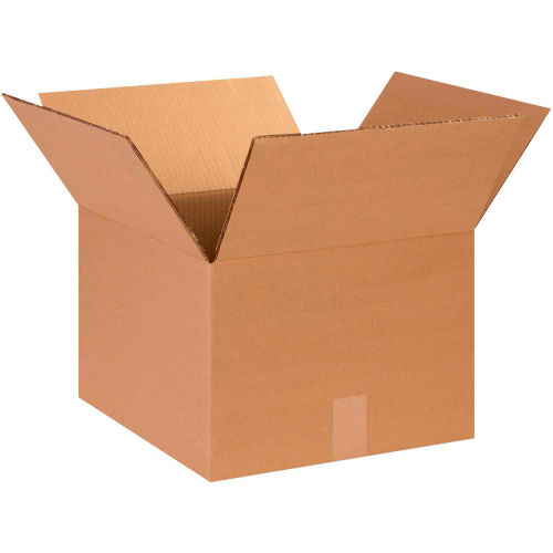 Global Industrial™ Heavy Duty Cardboard Corrugated Boxes, 14"L x 14"W x 10"H, Kraft - Pkg Qty 25