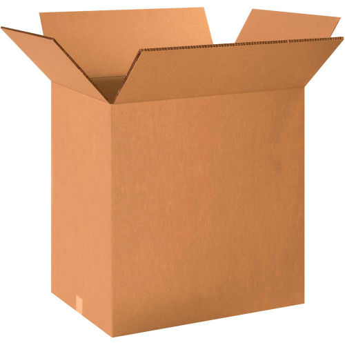 Global Industrial™ Heavy Duty Double Wall Corrugated Boxes, 24"L x 18"W x 24"H, Kraft - Pkg Qty 15