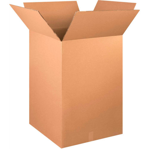 Global Industrial&#153; HD Double Wall Cardboard Corrugated Boxes, 24&quot;L x 24&quot;W x 48&quot;H, Kraft - Pkg Qty 5