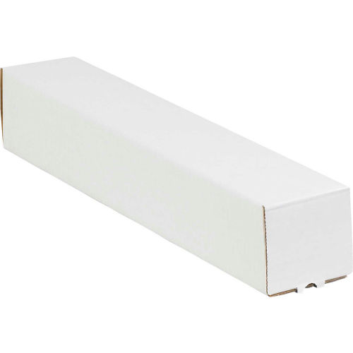 Square Mailing Tubes, 3"W x 3"D x 18"L, White Pkg Qty 50