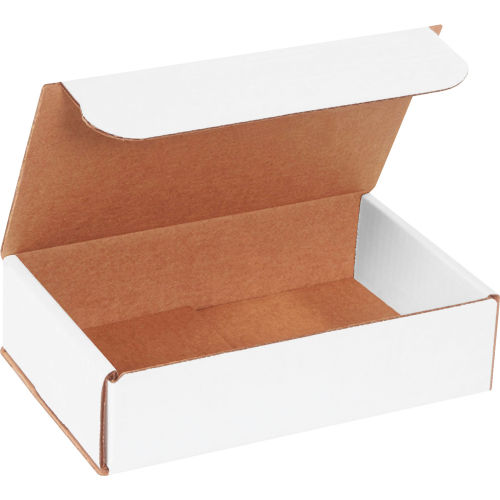 Global Industrial™ Corrugated Mailers, 8"L x 5"W x 2"H, White - Pkg Qty 50