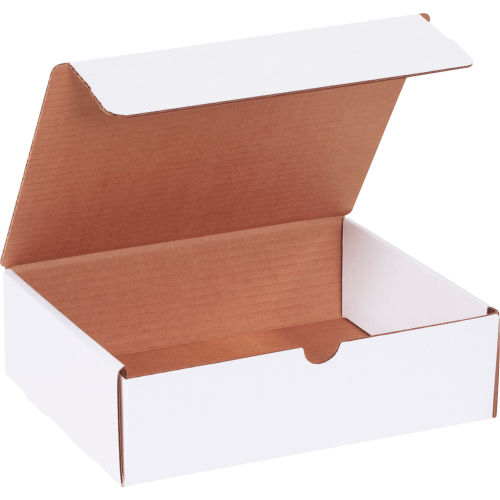 Global Industrial™ Corrugated Literature Mailers, 10"L x 8"W x 3"H, White - Pkg Qty 50