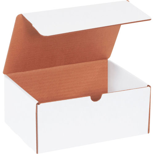 Global Industrial™ Corrugated Literature Mailers, 9"L x 6-1/2"W x 4"H, White - Pkg Qty 50