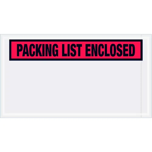 Panel Face Envelopes, "Packing List Enclosed" Print, 10"L x 51/2"W
