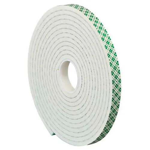 3M™ 4004 Double Sided Foam Tape 1/2" x 5 Yds. 1/4" Thick Natural