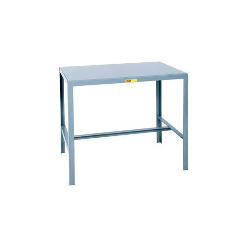 Little Giant® Stationary Machine Table W/ Angled Leg, Steel Square Edge, 48"Wx24"Dx42"H, Gray