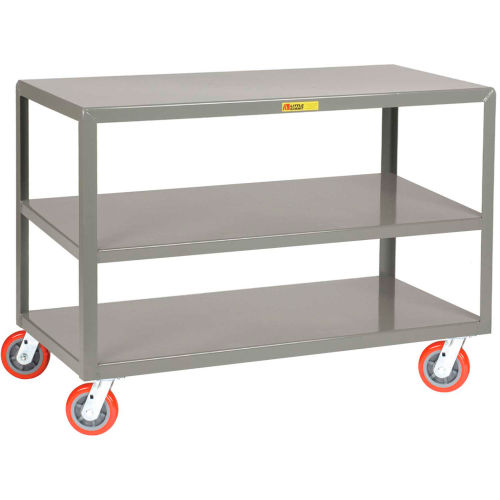 Little Giant® Mobile Table w/3 Shelves, 1000 lb. Capacity, 60"L x 24"W x 34"H, Gray