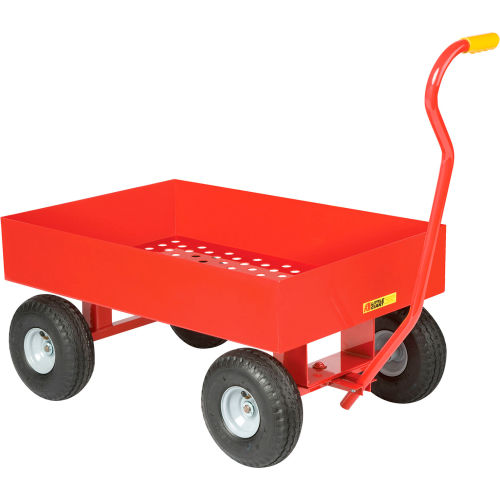 Little Giant&#174; Perforated Deck Wagon LDWP2436-X6-10 - 24 x 36 - Rubber Wheels - 1200 Lb. Cap.
