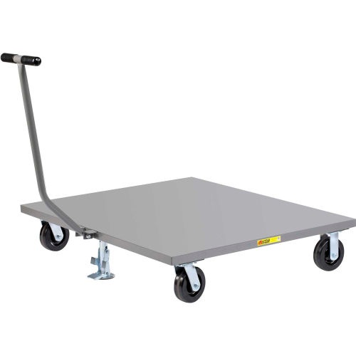Little Giant&#174; Pallet Dolly PDST-4848-6PHFL with T-Handle - Solid Deck - 48 x 48 & Floor Lock