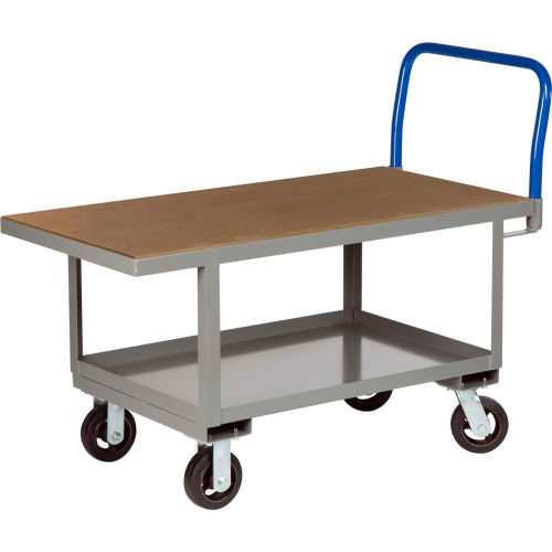 Little Giant® Work Height Platform Truck RNH2-2448-6MR with Lower Shelf 24 x 48 Fixed Height