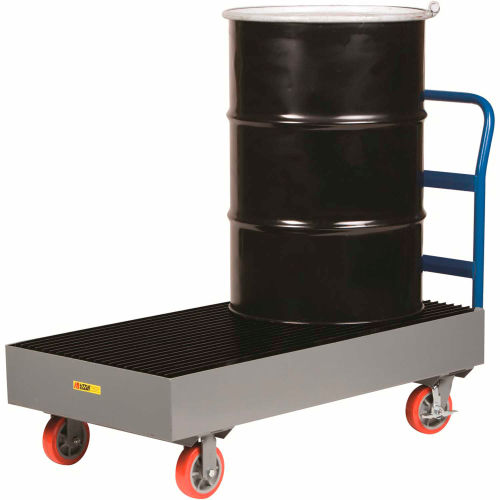 Little Giant&#174; Spill Control Cart SSB512566-6PYBK - 2-Drum - 66 Gallon Capacity