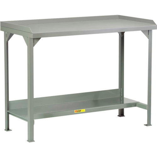Little Giant WSL2-2448-AH 48&quot;W x 24&quot;D Welded Steel Workbenches w/ Back and End Stops, Adj. Height
