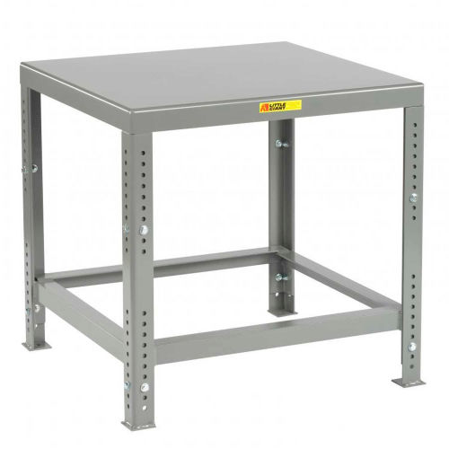 Little Giant&#174; Stationary Machine Table W/ Adj Angled Leg, Steel Square Edge, 30&quot;W x 16&quot;D, Gray