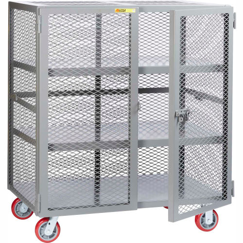 Little Giant® Mobile Storage Locker w/2 Shelves & Poly Wheels, 48"L x
