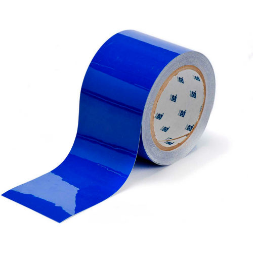 Brady&#174; 104344 ToughStripe Floor Marking Tape, Polyester, 3&quot;W X 100'L, Blue