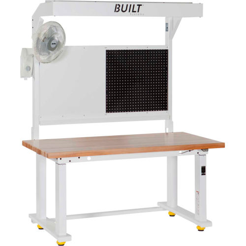 Built Systems ATE400 60"W x 30"D Adjustable Height Assembly Table on