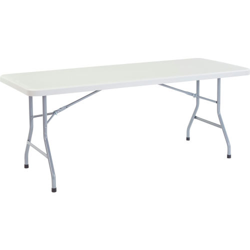 NPS Plastic Folding Table - 72" x 30" - Speckled Gray
																			