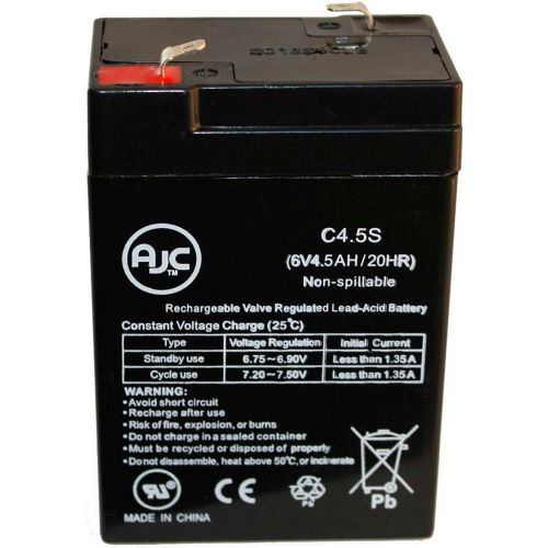 AJC&#174; Tork UB645 - 6V 4.5AH SLA Battery 6V 4.5Ah Emergency Light Battery