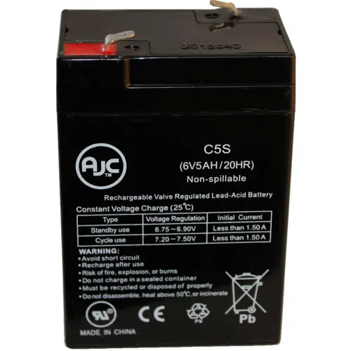 Ajc® Powersonic Ps 640f1 6v 5ah Sealed Lead Acid Battery