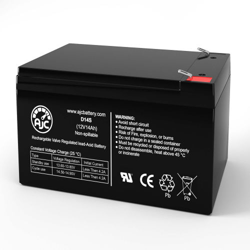 AJC&#174; APC SmartUPS RM Series SU1000RMNET UPS Replacement Battery 14Ah, 12V, F2